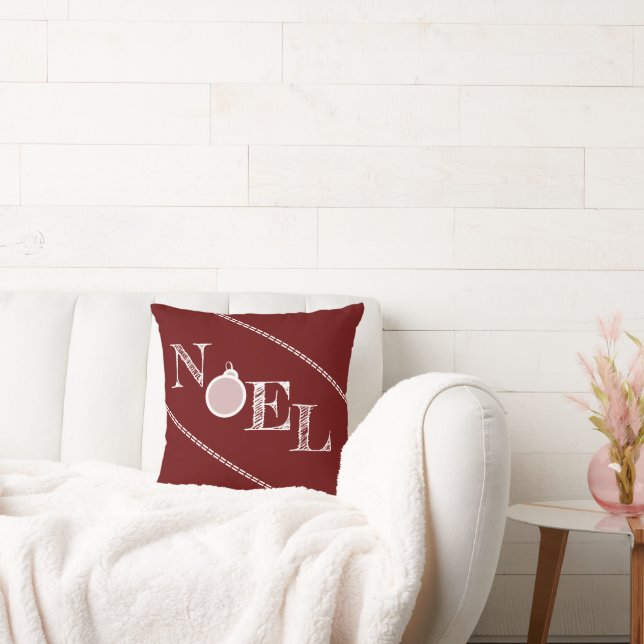 Coussin Typographie noir profond Noël (Canapé)