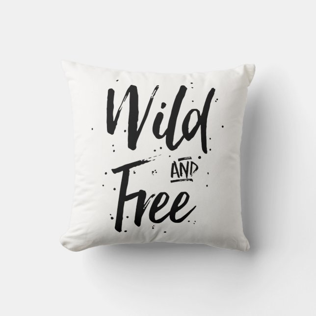 Coussin Typographie sauvage et libre (Recto)