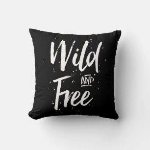 Coussin Typographie sauvage et libre