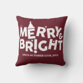 Coussin Typographie simple moderne Joyeux Noël Party (Verso)