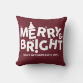 Coussin Typographie simple moderne Joyeux Noël Party (Recto)