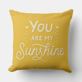 Coussin Typographie Tu es mon Soleil Jaune (Recto)