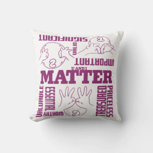 Coussin U et I Matt - ASL Empowerment Design