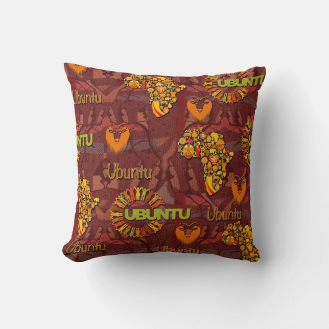 Coussin Ubuntu - Je le suis parce que nous le sommes. (Recto)