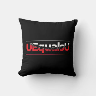 Coussin UEqualsU VIH Typographie indétectable Art