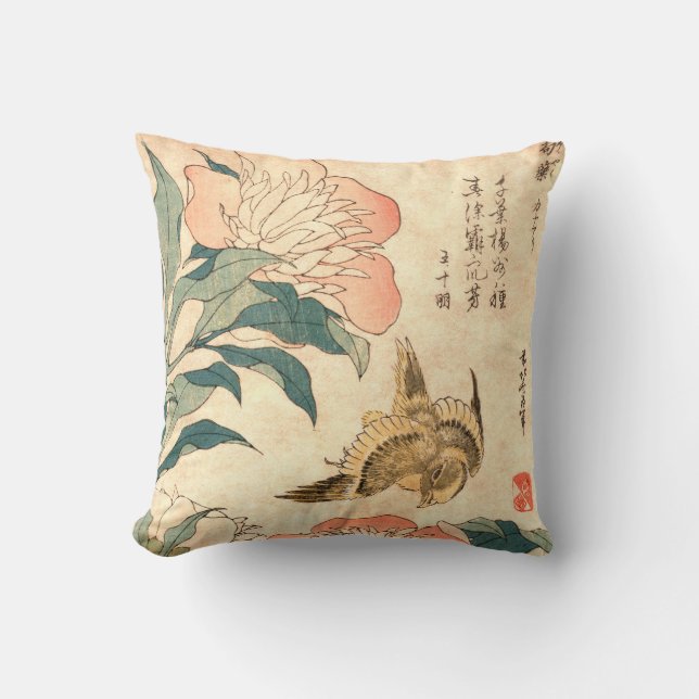 Coussin Ukiyo-e Art japonais vintage (Recto)