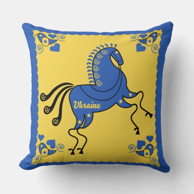Coussin Ukraine Art populaire slave traditionnel (Recto)