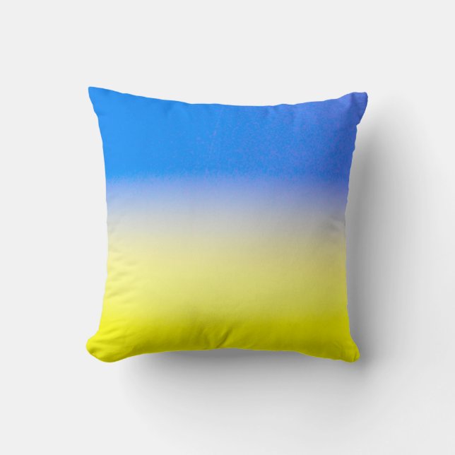 Coussin Ukraine bleue et jaune Inspiration de la paix anti (Recto)