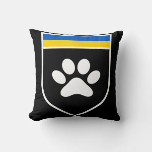 Coussin Ukraine Pet Awareness Flag Soutien aux animaux de