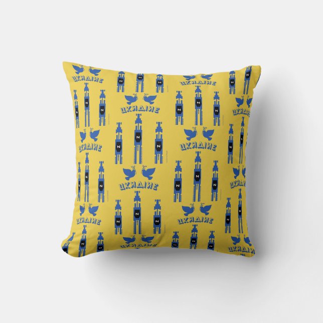 Coussin Ukraine Tracteurs Et Réservoirs (Recto)