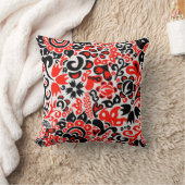 Coussin Ukrainian ethnic folk art floral pattern absrtact (Couverture)