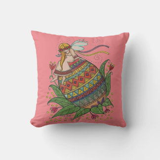 Coussin ukrainien Oeuf de Pâques Angel Pysanka Folk Art