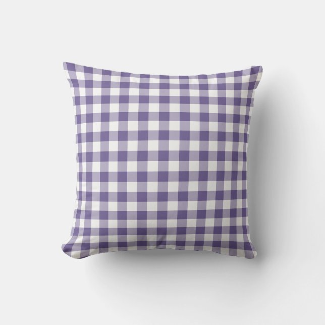 Coussin Ultra Violet En vichy Motif À damiers (Recto)