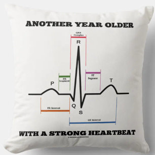 Coussin Un An De Plus Avec Un Écran De Coeur Fort ECG/EKG