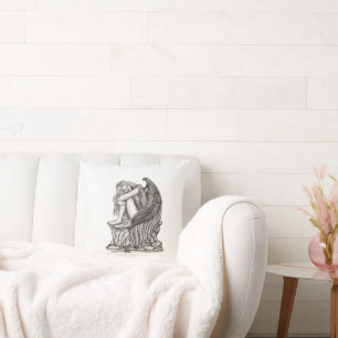 Coussin Un ange endormi sur la pierre