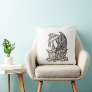 Coussin Un ange endormi sur la pierre