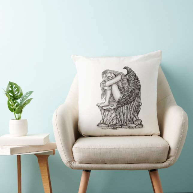 Coussin Un ange endormi sur la pierre (Chaise)