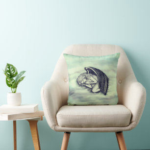 Coussin Un Ange endormi sur les nuages des cieux