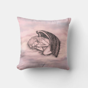 Coussin Un ange endormi sur les nuages du ciel