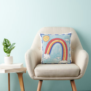 Coussin Un arc-en-ciel coloré