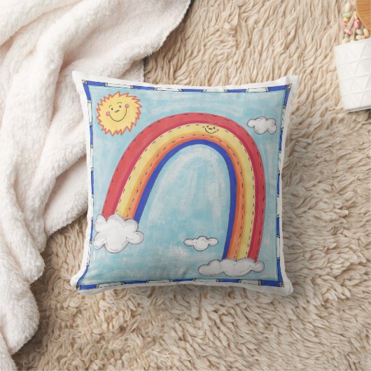 Coussin Un arc-en-ciel coloré (Couverture)