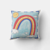 Coussin Un arc-en-ciel heureux (Verso)