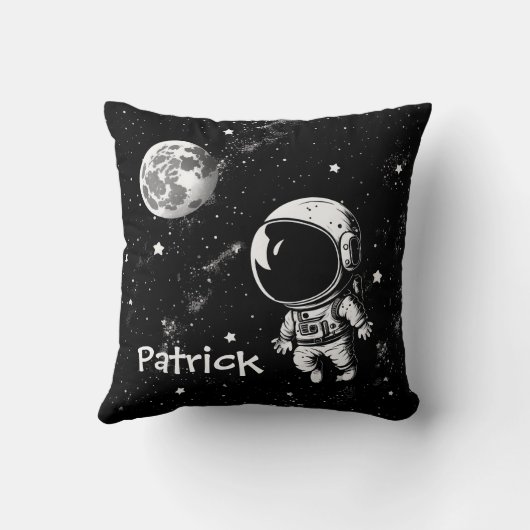 Coussin Un Astronaut Amusant Dans L'Espace (Verso)