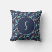 Coussin Un astronaute de chat dans l'espace Planètes de fu (Recto)