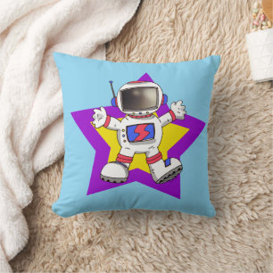 Coussin Un astronaute de dessin animé en Star Design