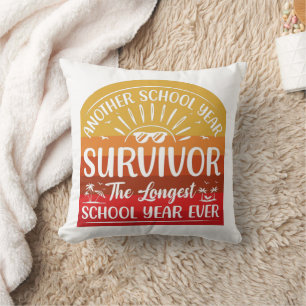 Coussin Un autre survivant de l'année scolaire Funny Schoo