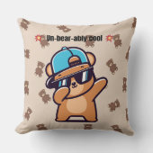 Coussin Un-Bear-ably Cool | Cute Bear Pillow (Recto)