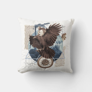 Coussin Un beau collage avec un aigle   