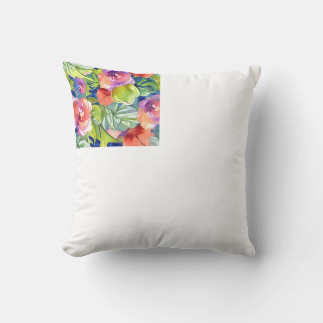Coussin Un beau design à l'aquarelle (Recto)