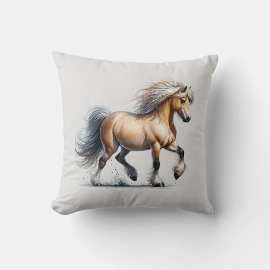 Coussin Un Beau Pony Running (Recto)