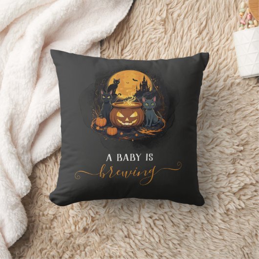 Coussin Un Bébé Brûle Mignonne Baby shower Halloween Lil (Couverture)