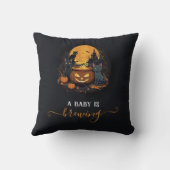 Coussin Un Bébé Brûle Mignonne Baby shower Halloween Lil (Verso)