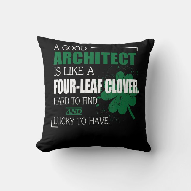 Coussin Un Bon Architecte, C'Est Comme Un Cadeau De Vêteme (Recto)