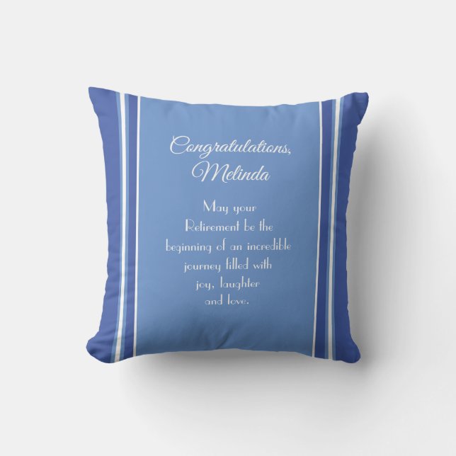 Coussin Un cadeau unique ! Pilote de lancement de retraite (Recto)