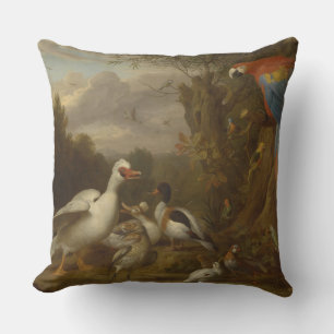 Coussin Un canard macaw Parrots et autres oiseaux dans un