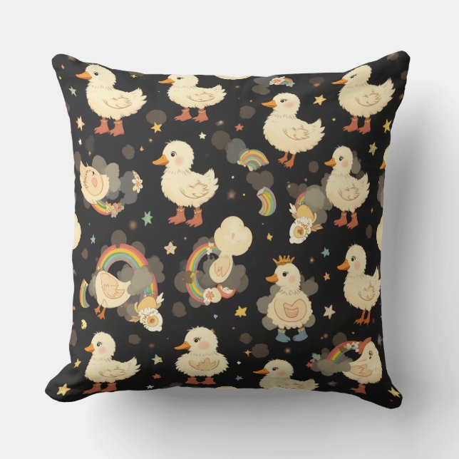 Coussin Un canard plein de rires (Recto)