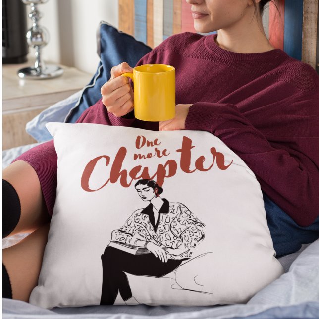 Coussin Un chapitre de plus en rouge script L Amoureux des (Créateur téléchargé)