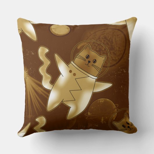 Coussin Un chat dans l'espace. (Verso)