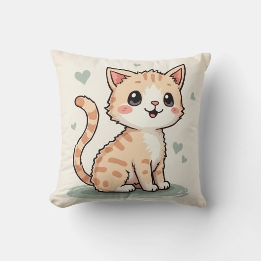 Coussin un chat mignon (Recto)