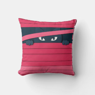 Coussin Un chat stylisé minimaliste