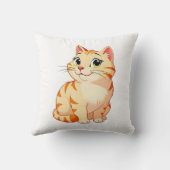 Coussin un chat tabby orange (Verso)