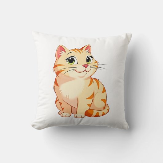 Coussin un chat tabby orange (Recto)