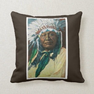 Coussin Un chef indien PortraitColorado d'Arapahoe