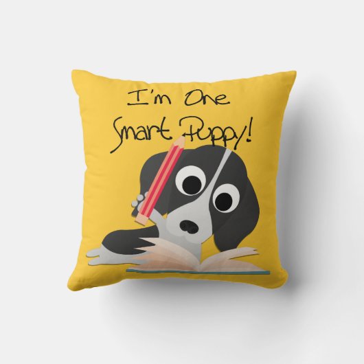 Coussin Un Chiot intelligent (Verso)