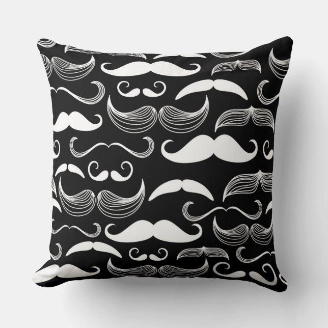 Coussin Un Club de Gentlemen. motif Mustache (Recto)