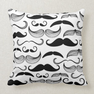Coussin Un club des messieurs. Motif 2 de moustache